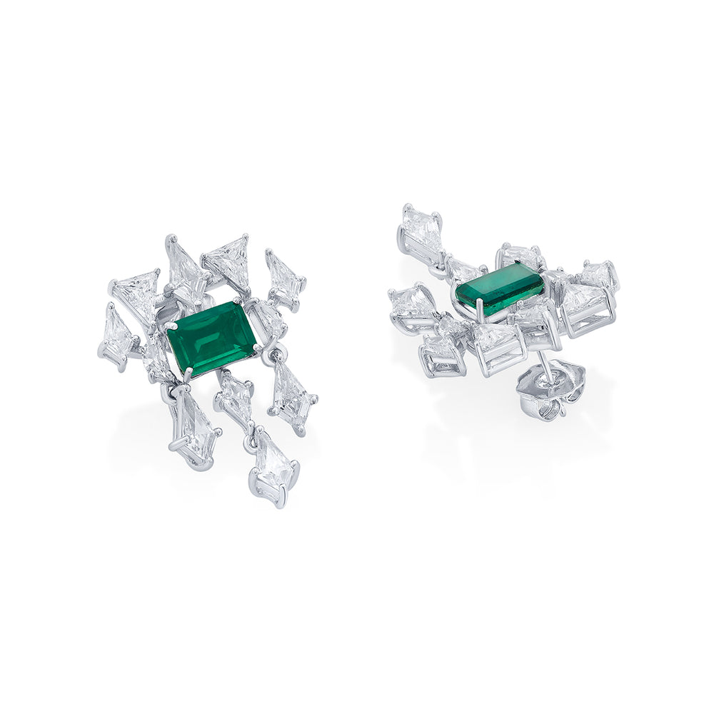Provence 925 Silver Emerald Doublet Earrings