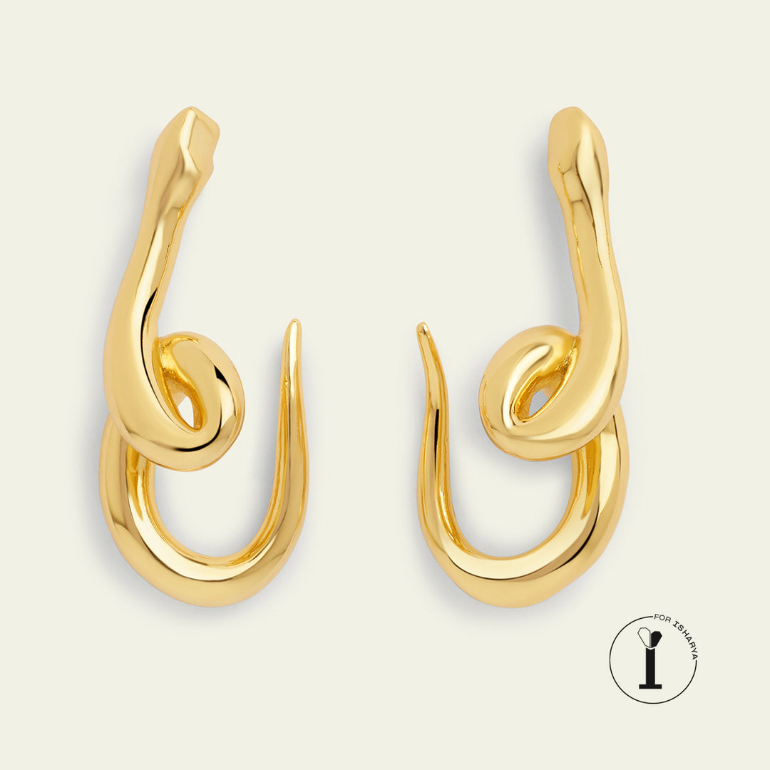 Gold Slither Hoops