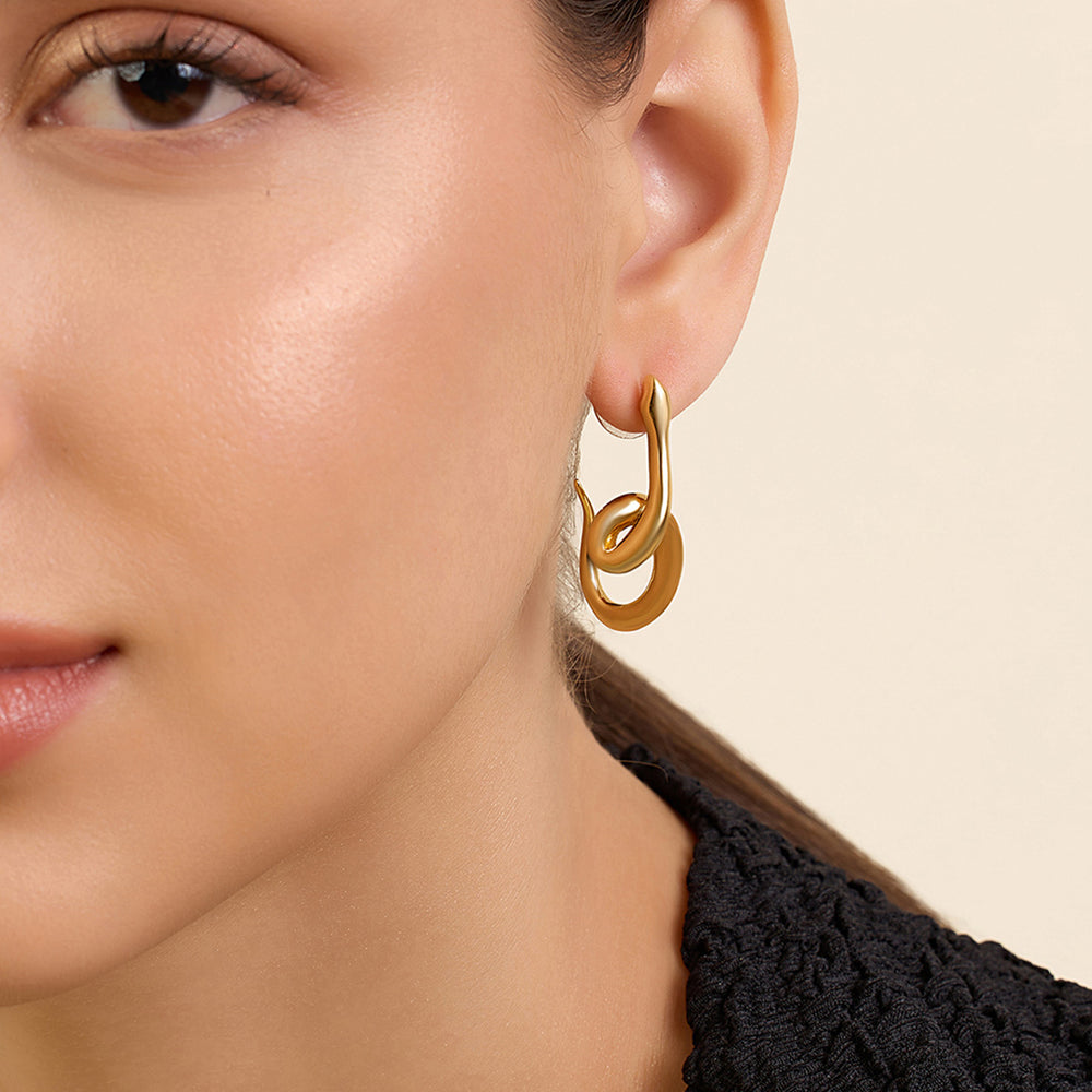 Gold Slither Hoops