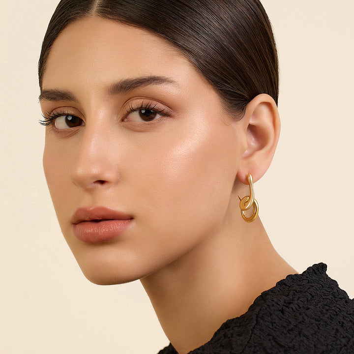 Gold Slither Hoops 