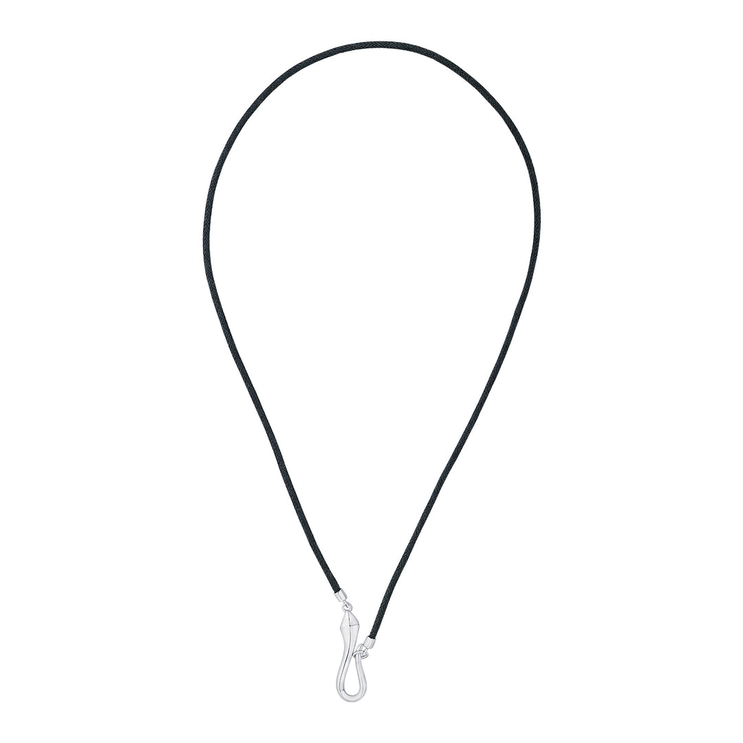 Chrome Hook Thread Necklace
