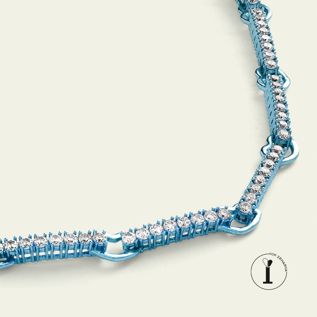 Blue Link Necklace