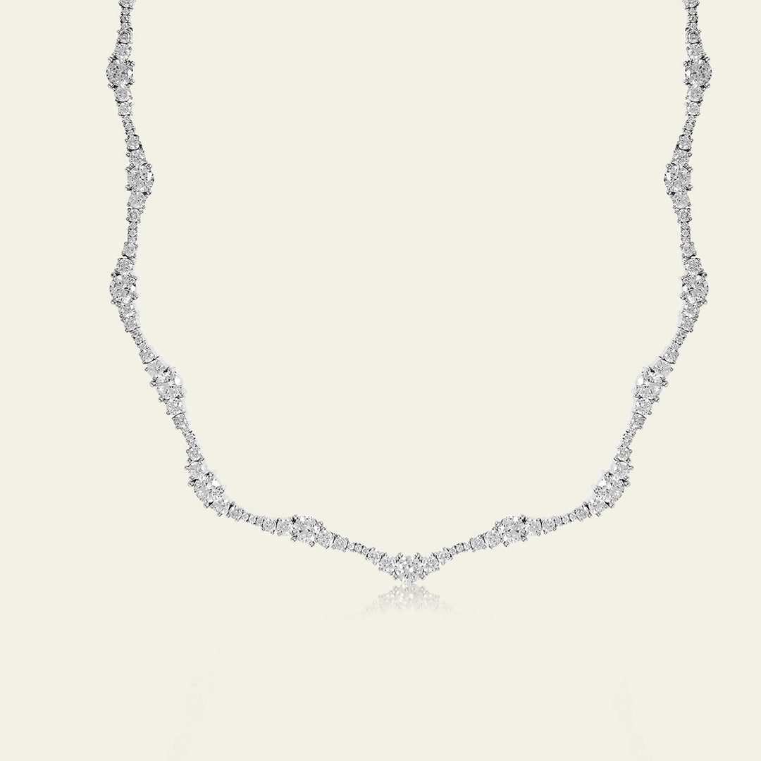 Silver Wave Necklace 