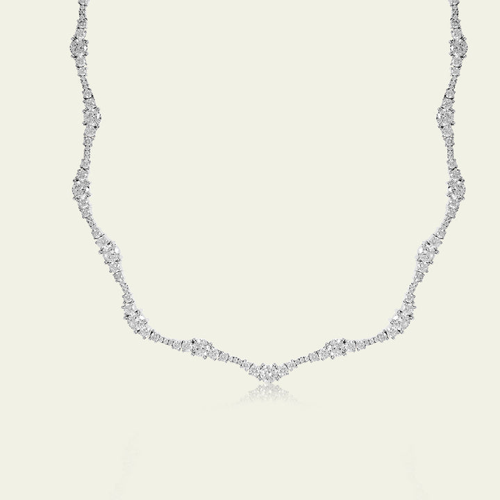 Silver Wave Necklace 
