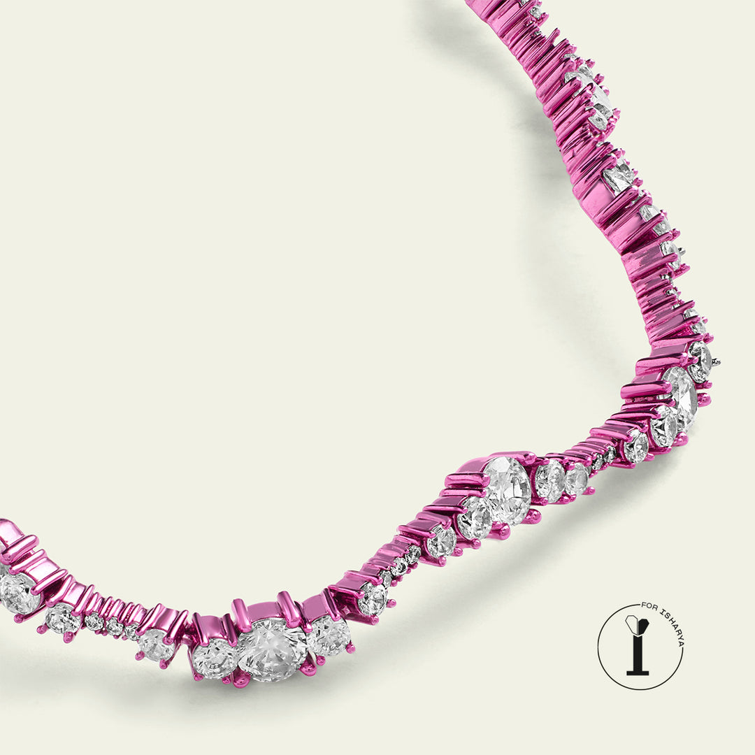 Pink Wave Necklace
