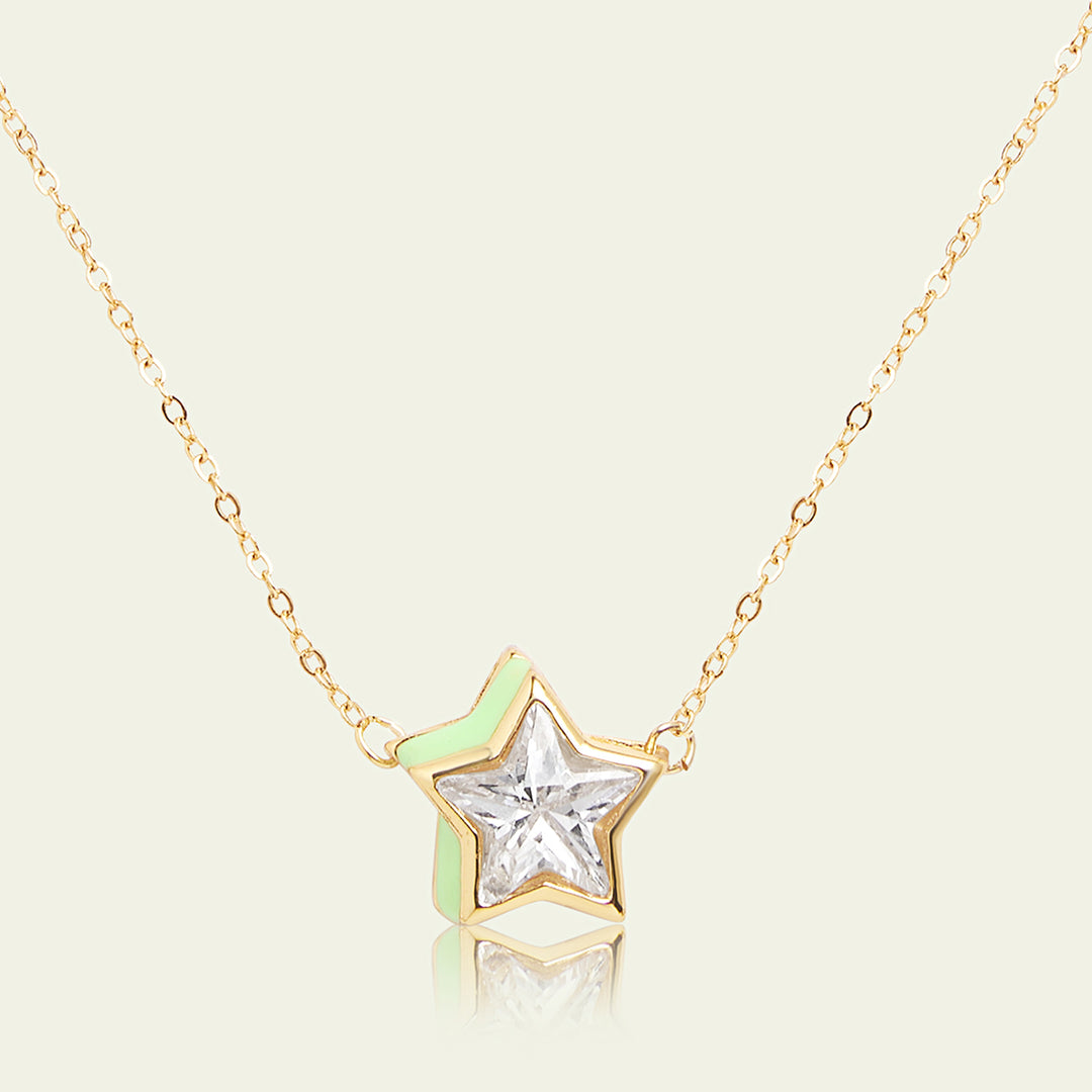 Green Star Necklace 