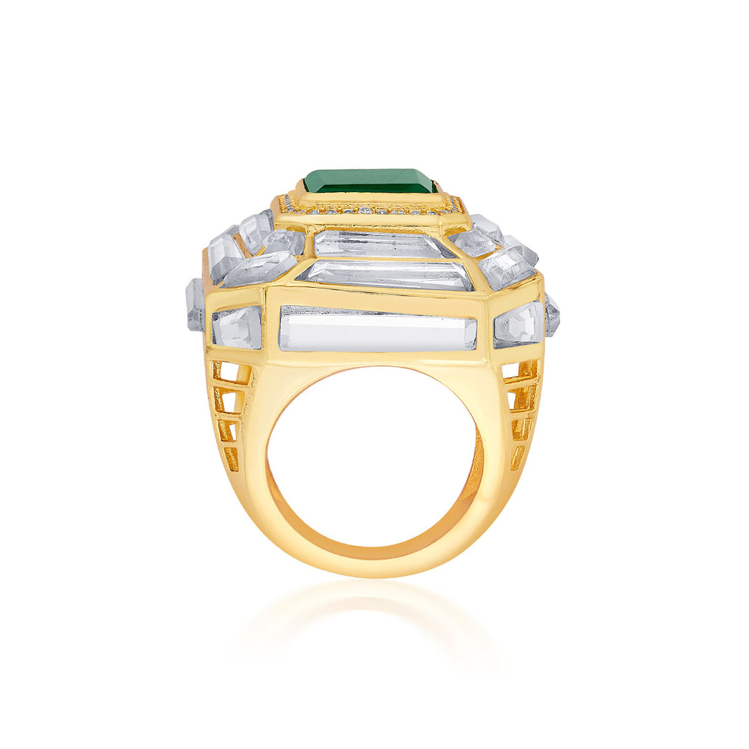 Fiesta Hydro Emerald Deco Ring