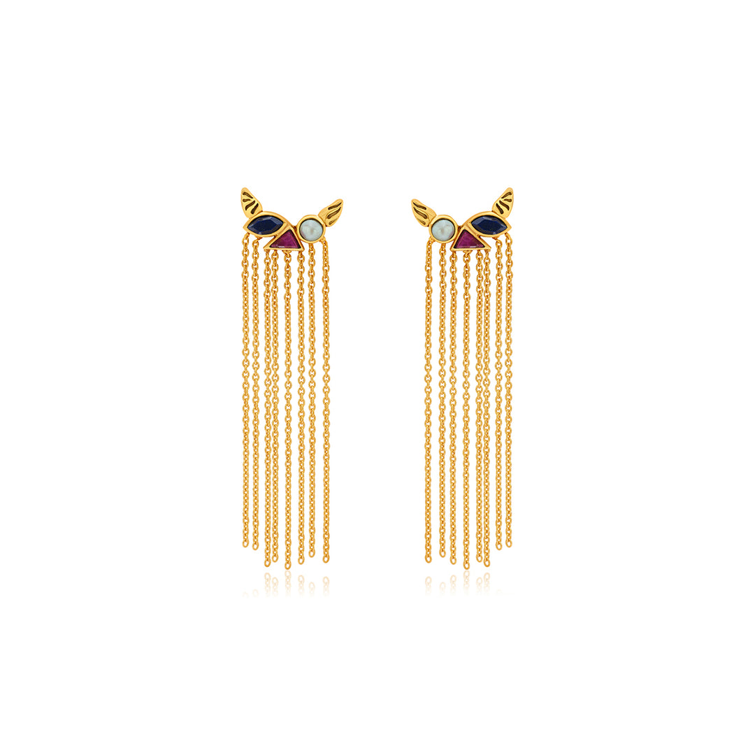 Cosmos Fringe Earrings - Isharya | Modern Indian Jewelry