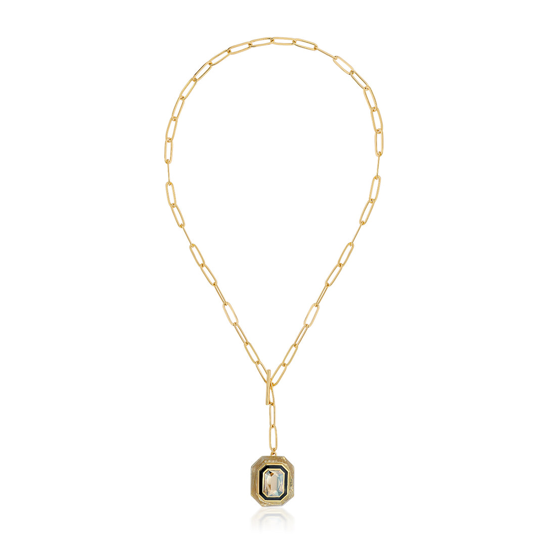 Bougie Infinity Cut Crystal Y-Necklace