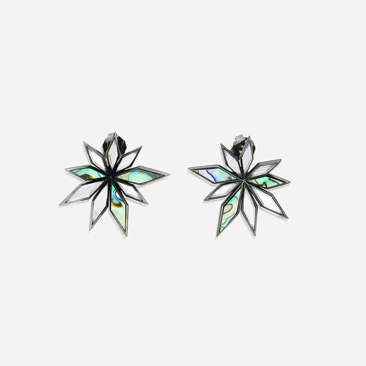 Demi Goddess Abstract Mirror Flower Stud Earrings