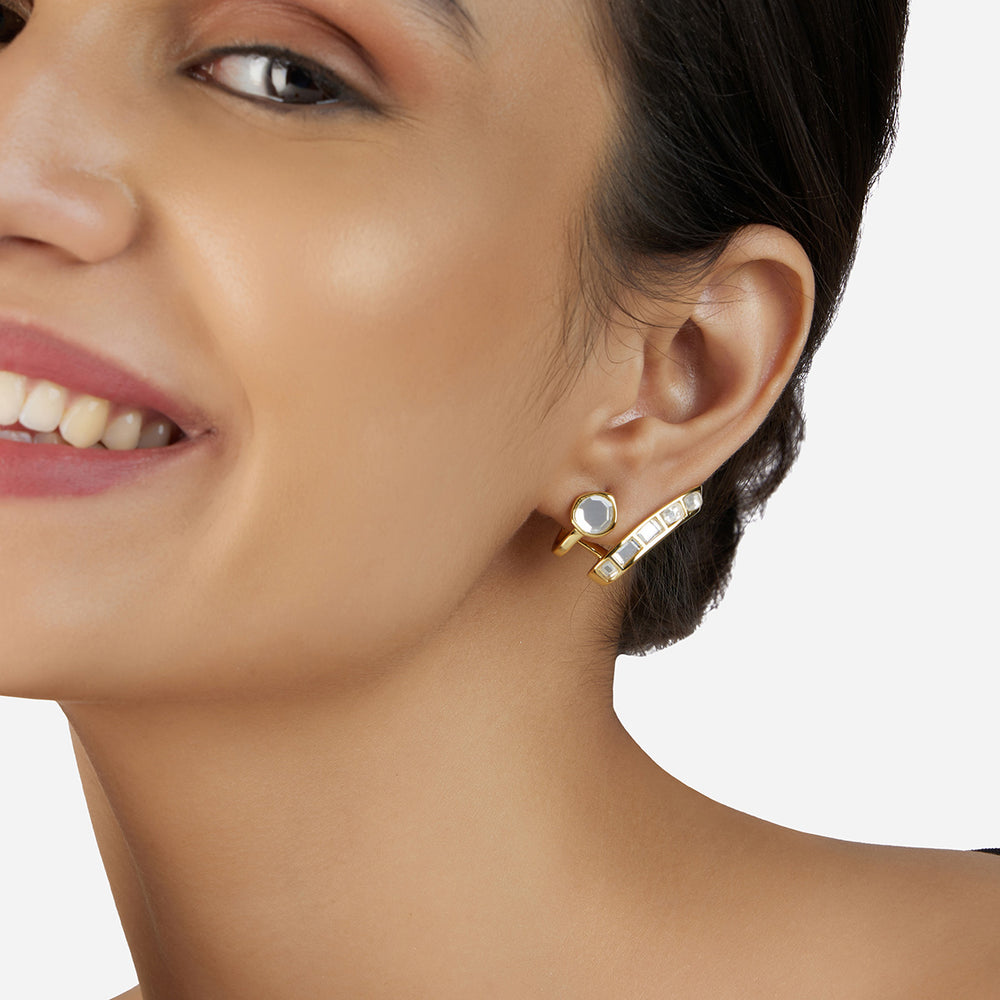 Flash Mirror Climb Ear Cuffs - Isharya | Modern Indian Jewelry