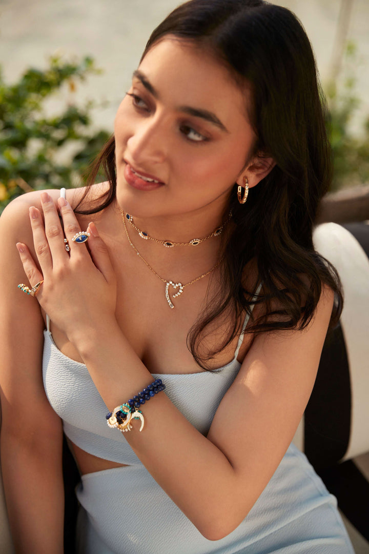 Lapis Charm Bracelet