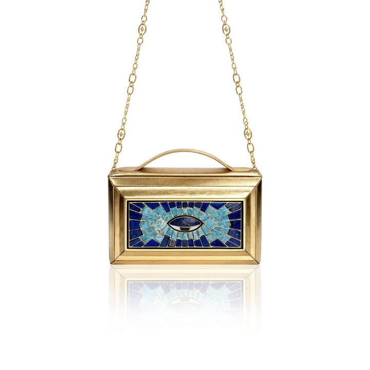 Azure Mosaic Blue Eye Bag