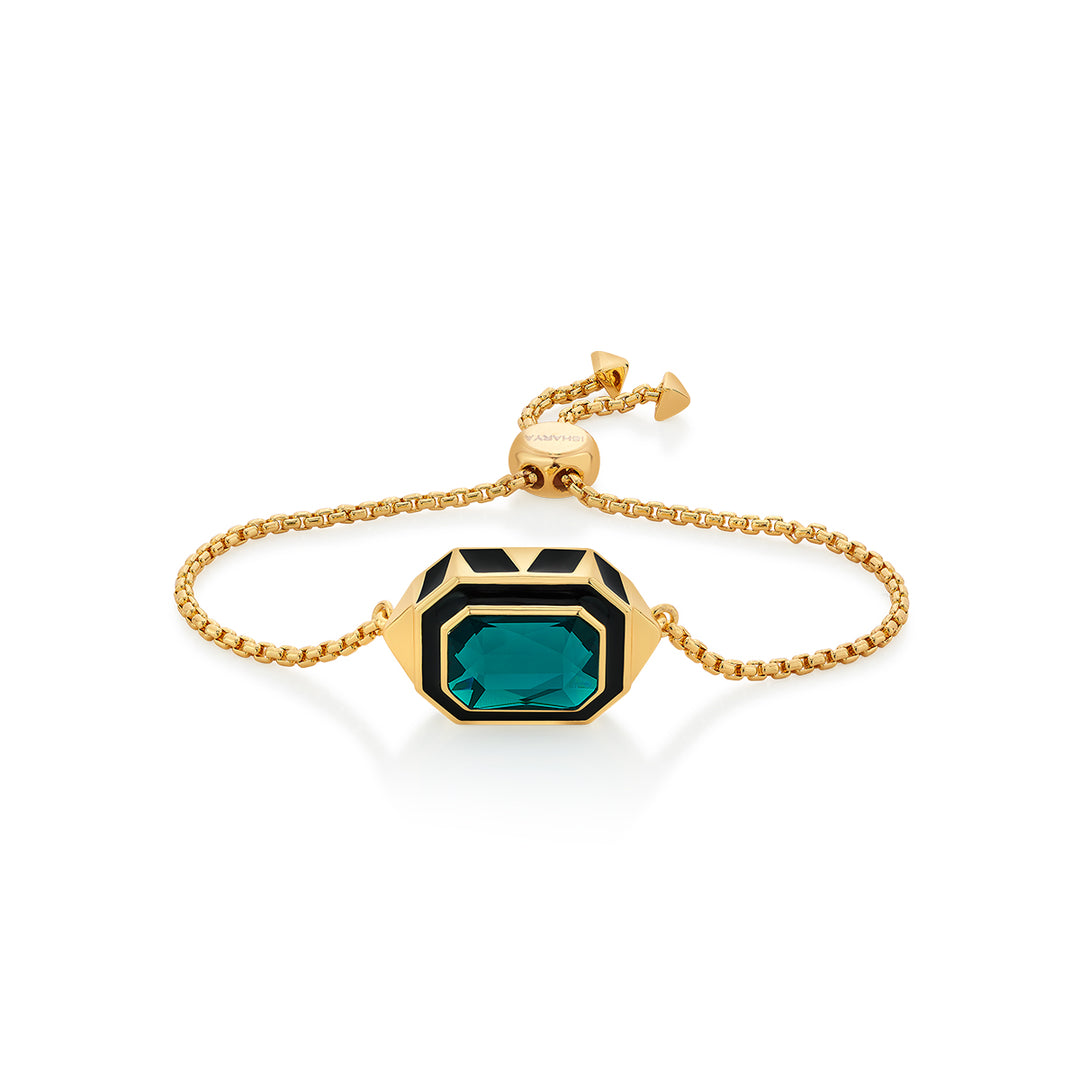B-dazzle Green Crystal Enamel Bracelet