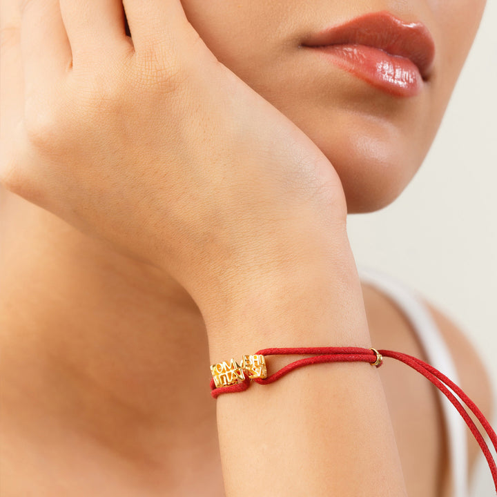 Red Mantra Rakhi Bracelet