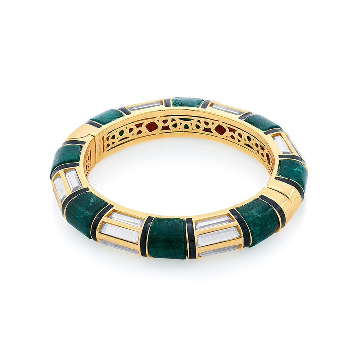 Sultana Green Quartz Bangle