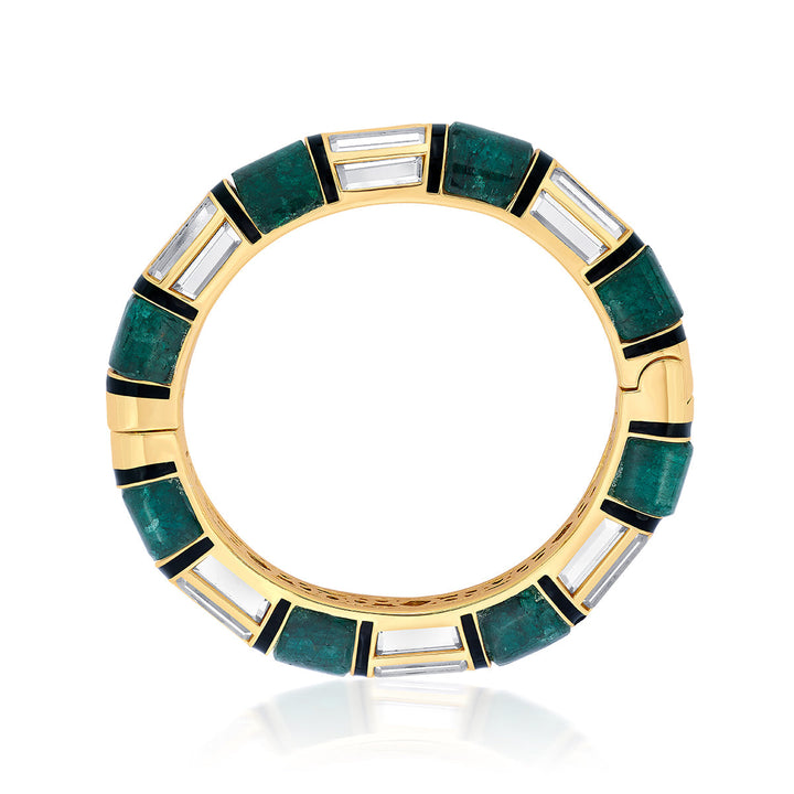Sultana Green Quartz Bangle