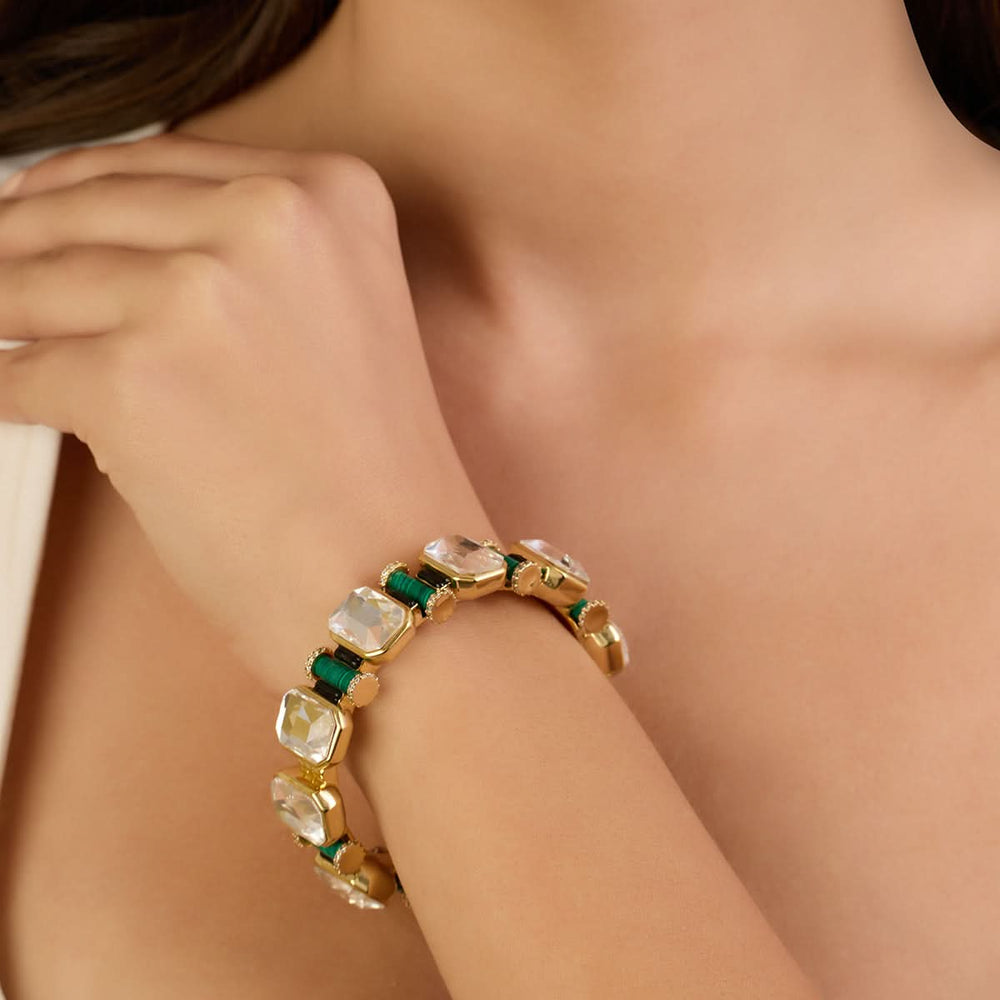 Jungle Green Crystal Bangle