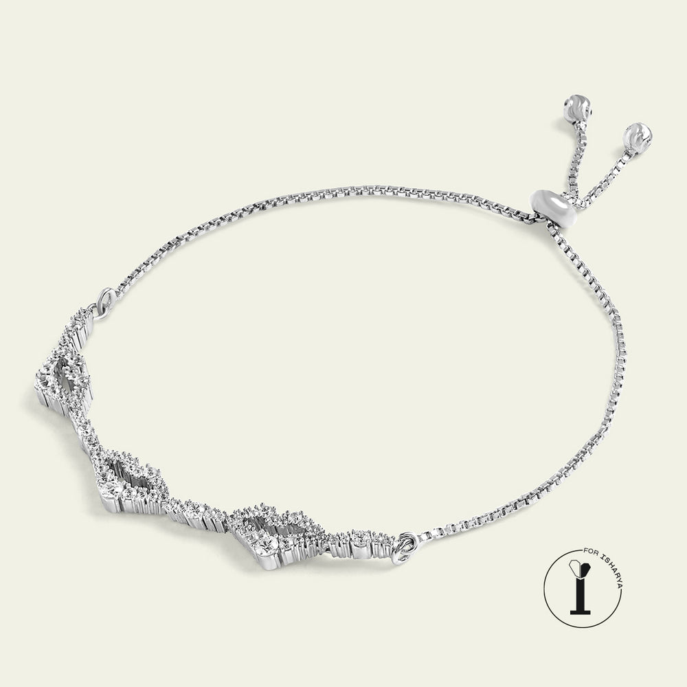 Silver Lips Bracelet