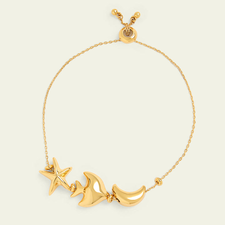 Aqua Gold Charm Bracelet 