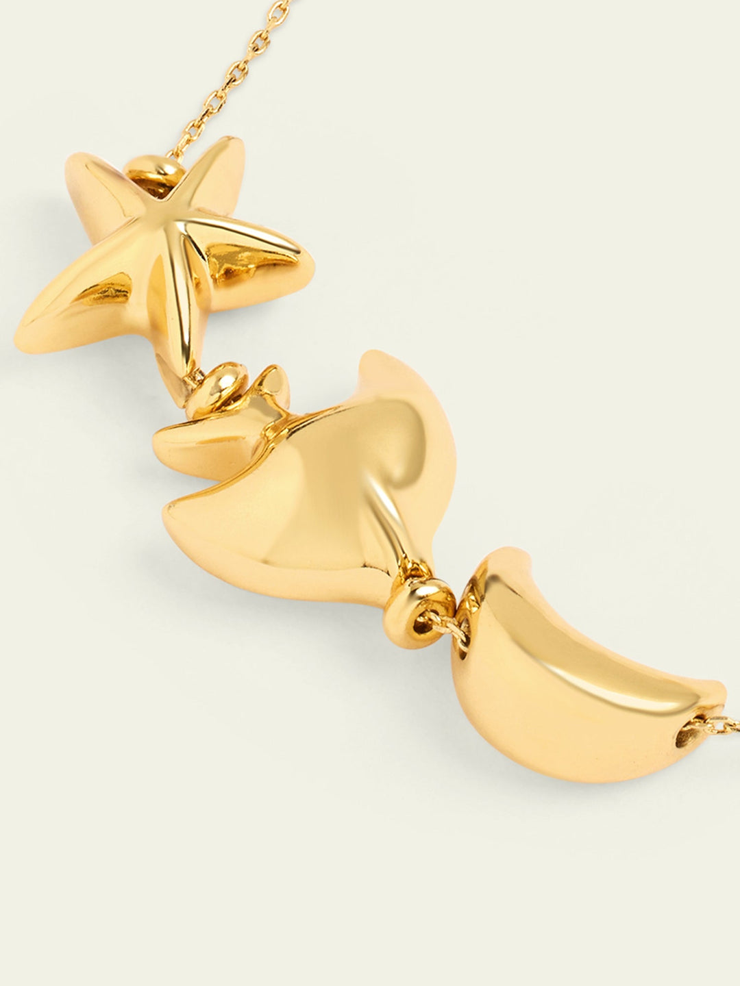 Aqua Gold Charm Bracelet