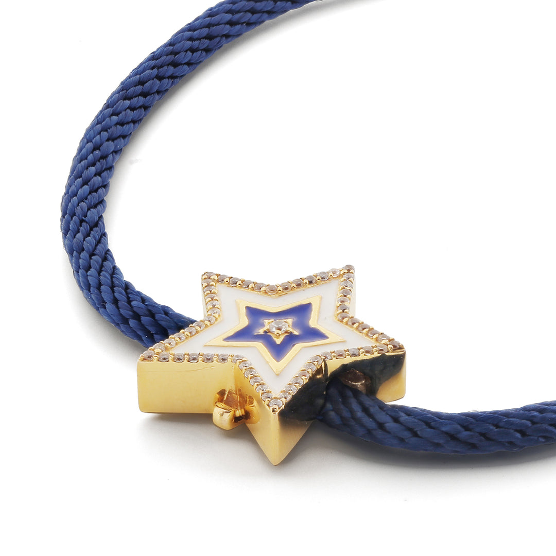 Blue Star Enamel Bracelet