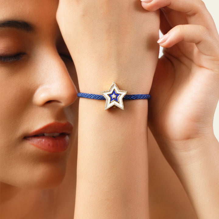 Blue Star Enamel Bracelet