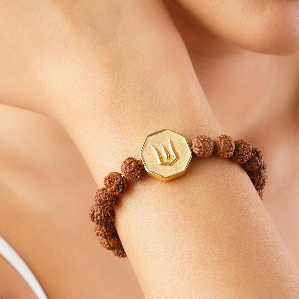 Rudraksha Bolo Rakhi Bracelet