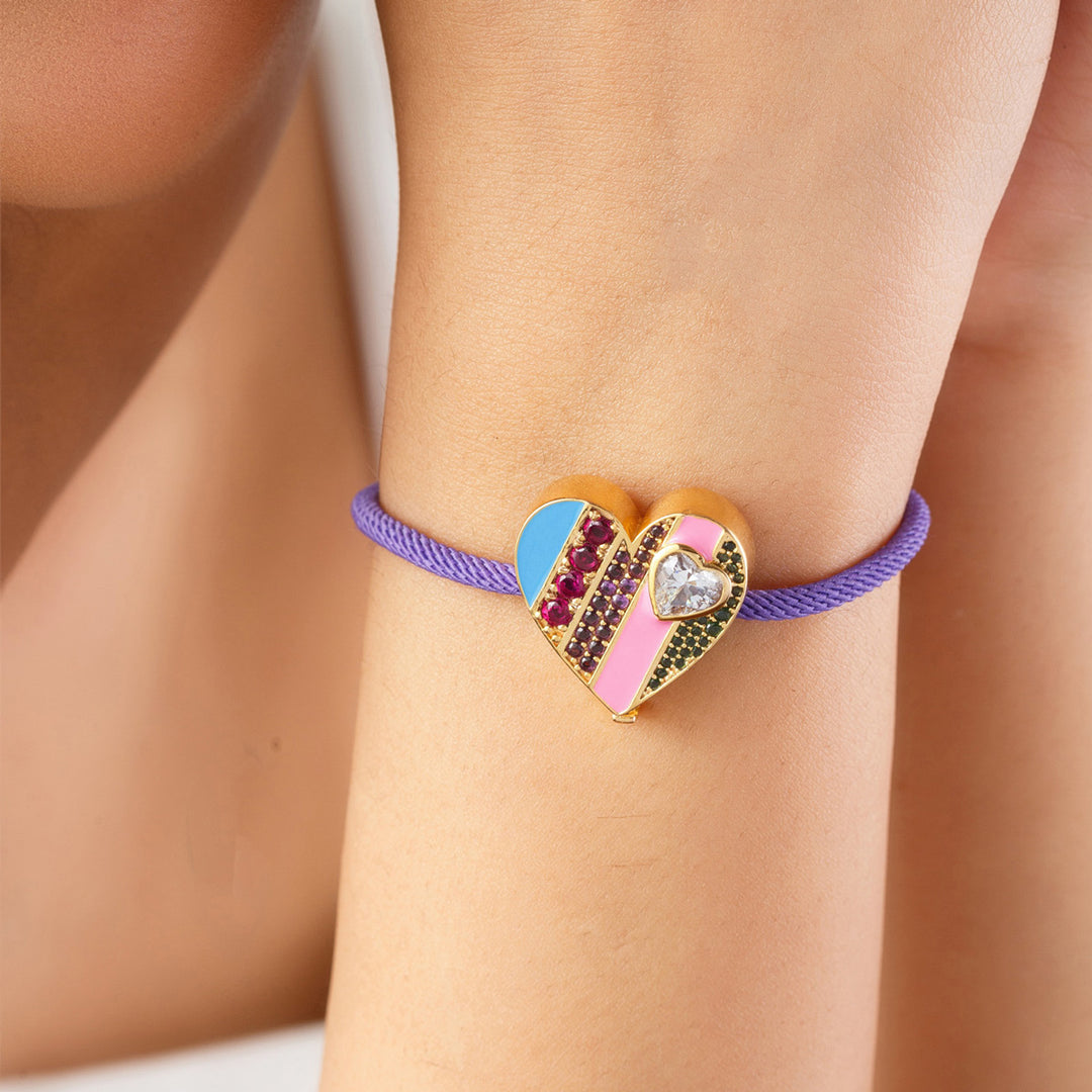 Rainbow Heart Bracelet