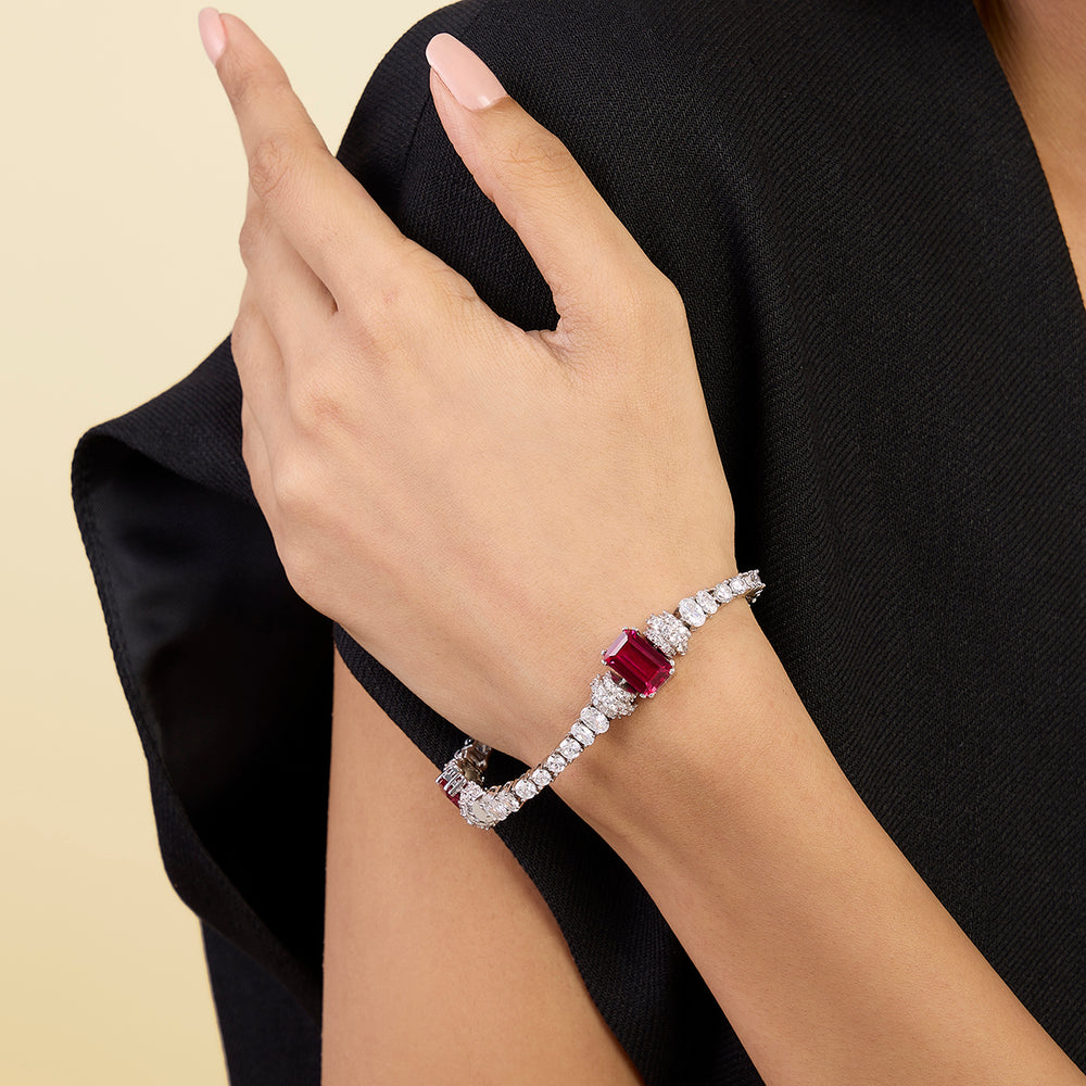 Ruby Corumdum Tennis Bracelet