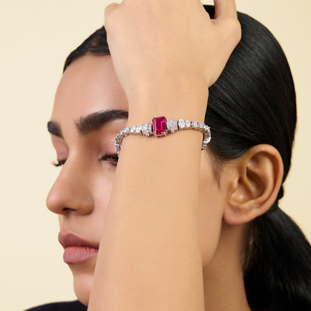 Ruby Corumdum Tennis Bracelet