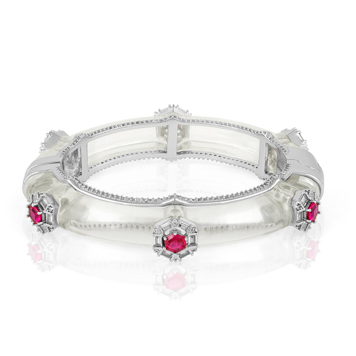 Ruby Corumdum Hinge Bangle