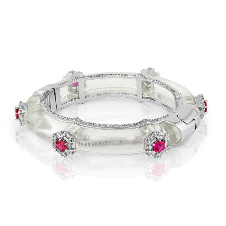 Ruby Corumdum Hinge Bangle