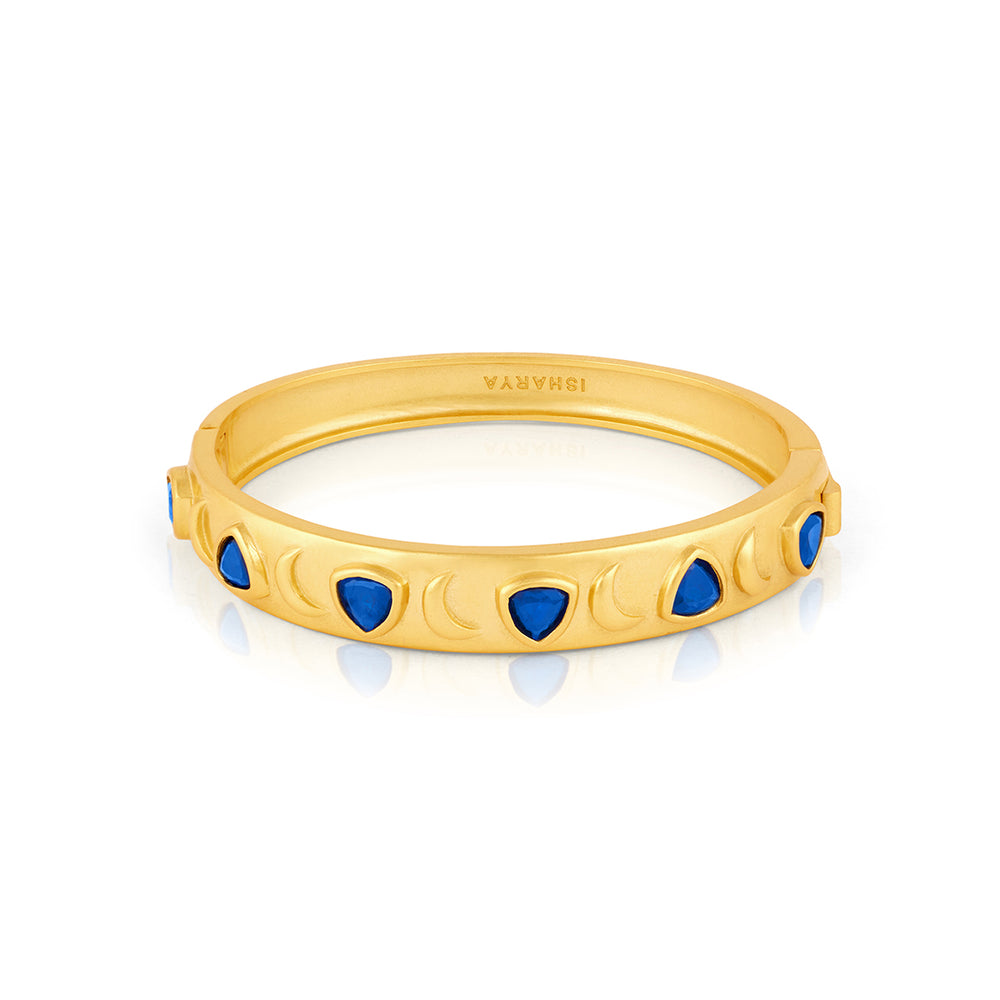 Sapphire Oval Hinge Bangle