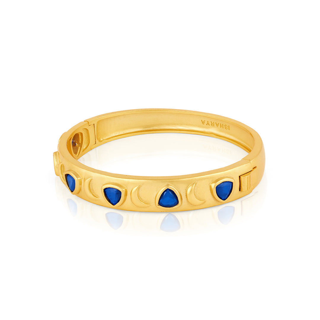 Sapphire Oval Hinge Bangle