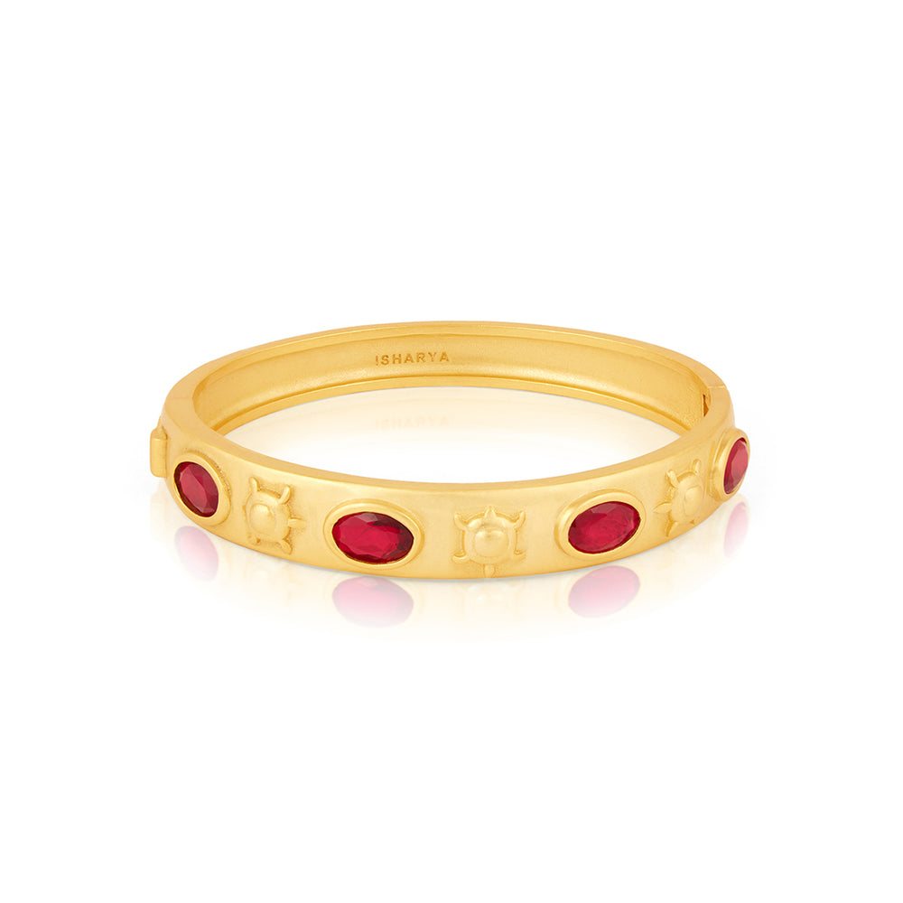 Ruby Oval Hinge Bangle