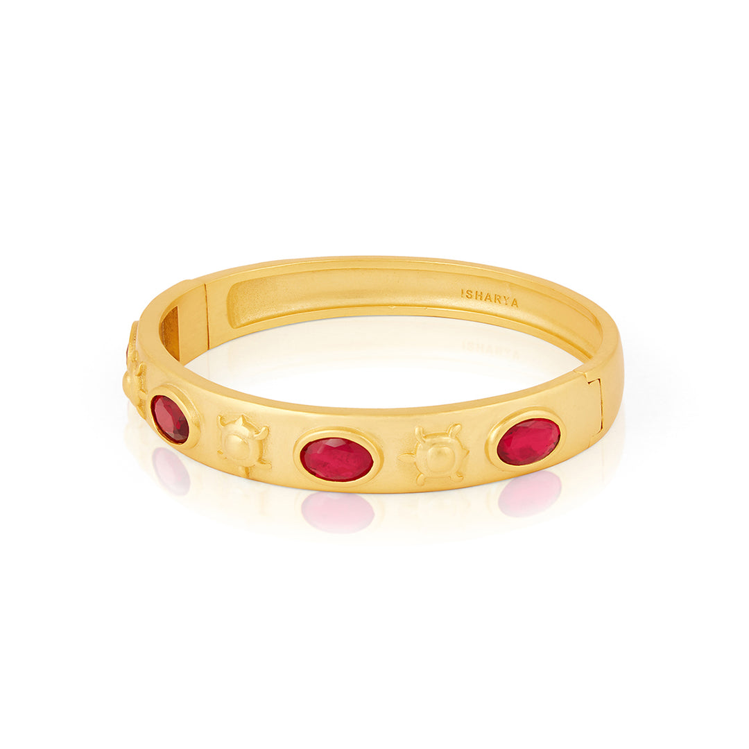 Ruby Oval Hinge Bangle