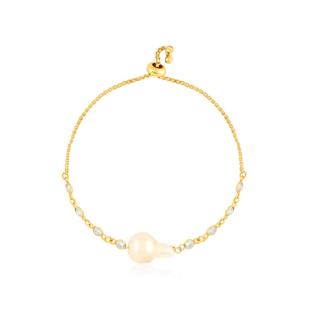 Mini Festive Pearl Bolo Bracelet