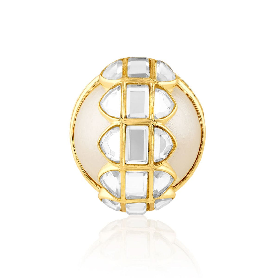 Amara Mirror Pearl Button 