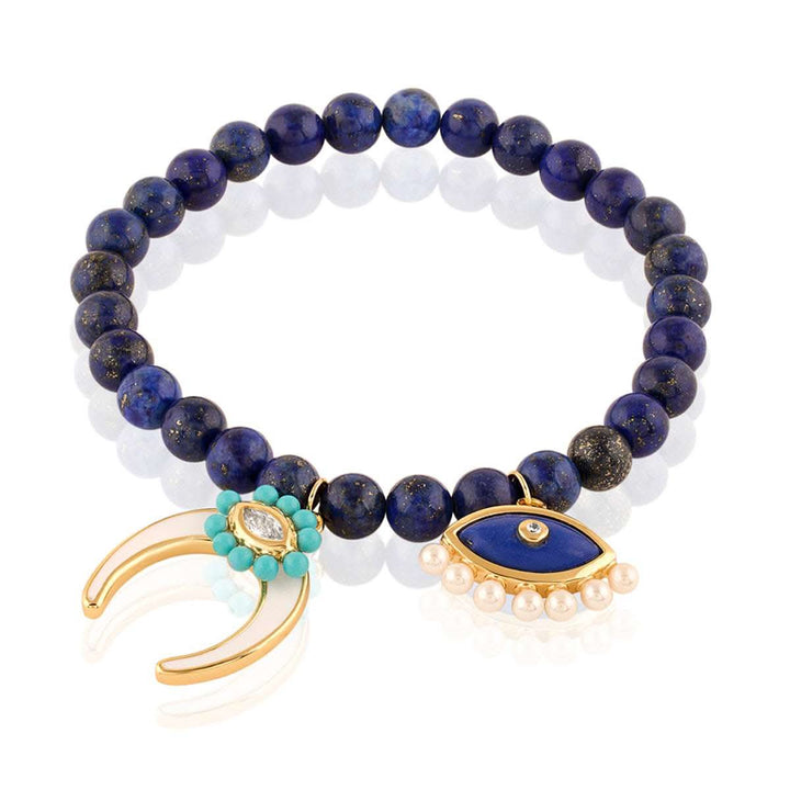 Lapis Charm Bracelet