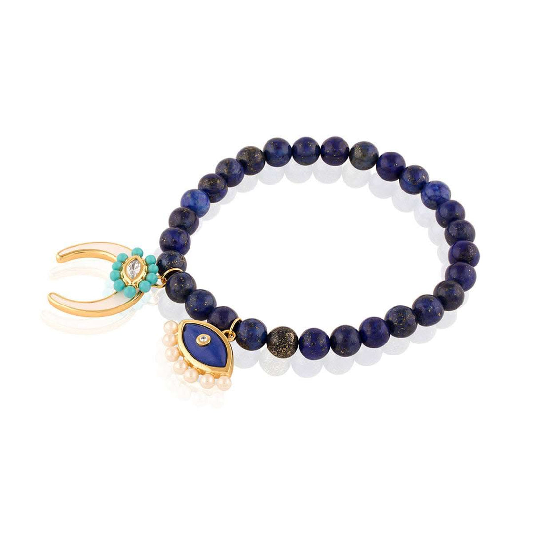 Lapis Charm Bracelet