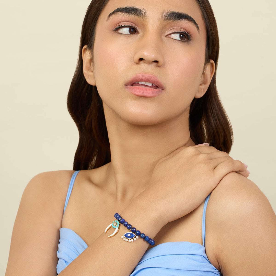 Lapis Charm Bracelet