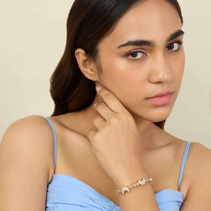 Crescent Moon Bolo Bracelet 