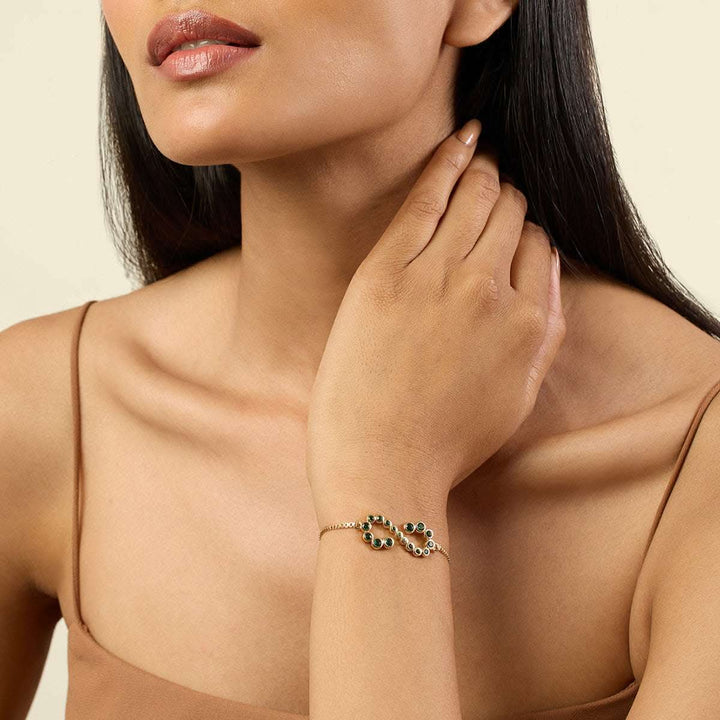 Green Infinity Bolo Bracelet