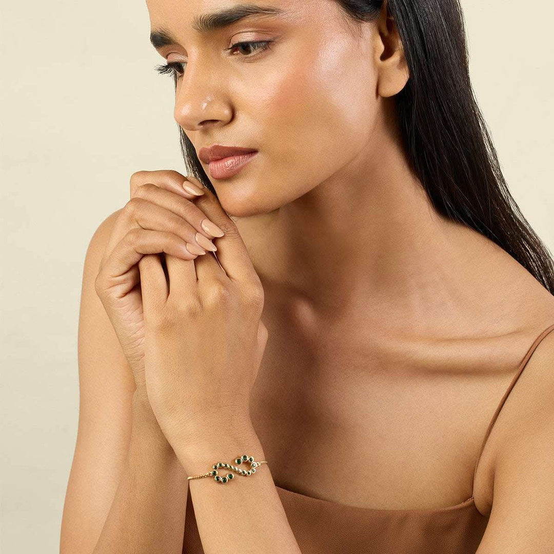 Green Infinity Bolo Bracelet