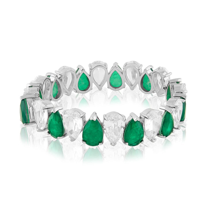 Ethereal Emerald Radiance Tennis Bracelet