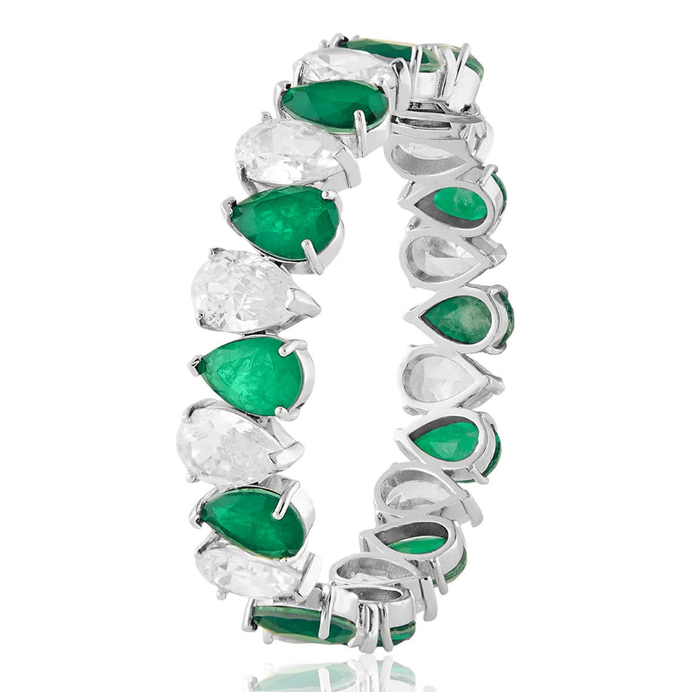 Ethereal Emerald Radiance Tennis Bracelet