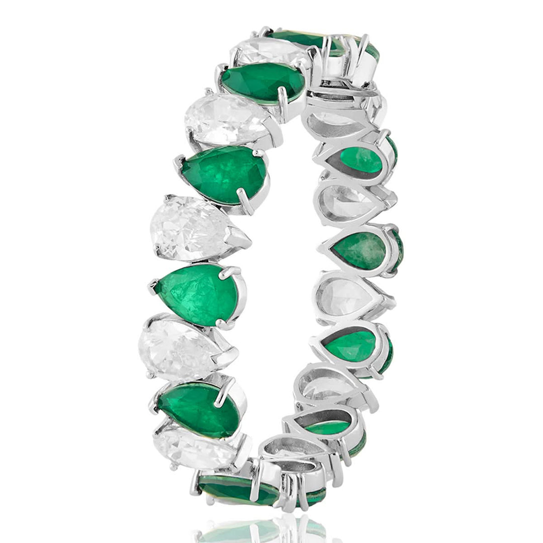 Ethereal Emerald Radiance Tennis Bracelet