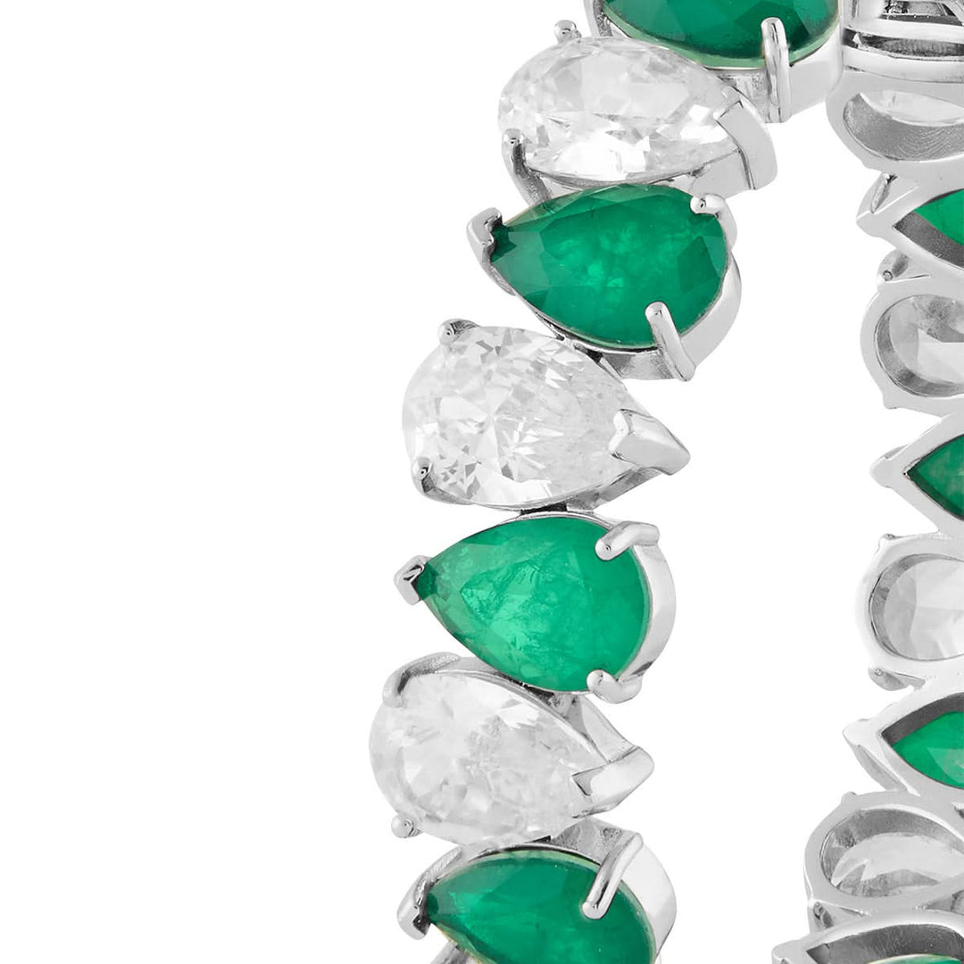 Ethereal Emerald Radiance Tennis Bracelet