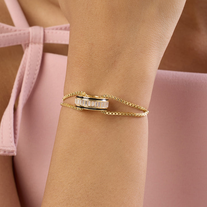 Vysion Bolo Bracelet In 18Kt Gold Plated